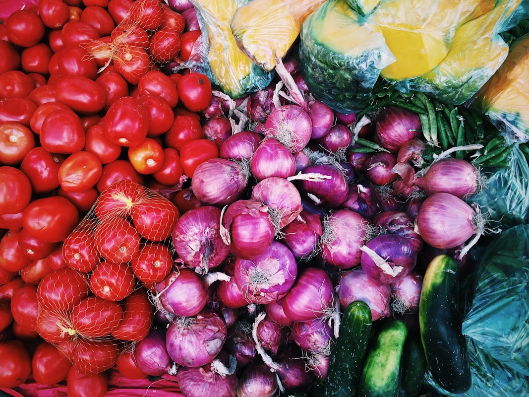 Frische Lebensmittel voller Vitamine und Mineralien